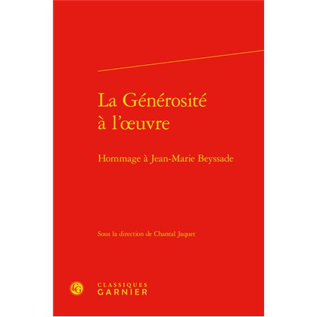 La Générosité à l'oeuvre