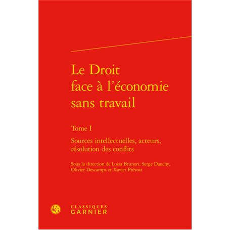 Le Droit face à l'économie sans travail