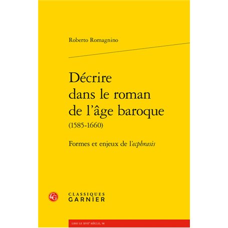 Décrire dans le roman de l'âge baroque