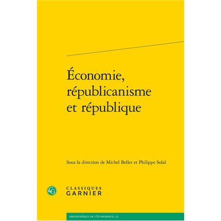 Économie, républicanisme et république