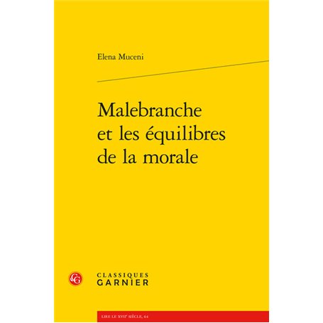 Malebranche et les équilibres de la morale