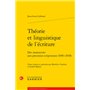 Théorie et linguistique de l'écriture