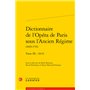 Dictionnaire de l'Opéra de Paris sous l'Ancien Régime