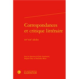 Correspondances et critique littéraire