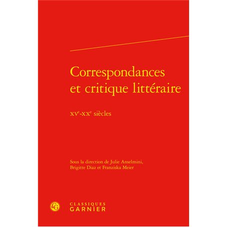 Correspondances et critique littéraire