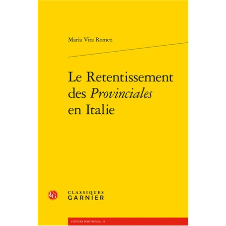 Le Retentissement des Provinciales en Italie