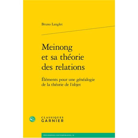 Meinong et sa théorie des relations