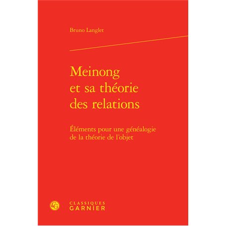 Meinong et sa théorie des relations