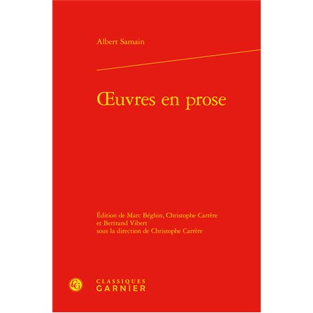 oeuvres en prose