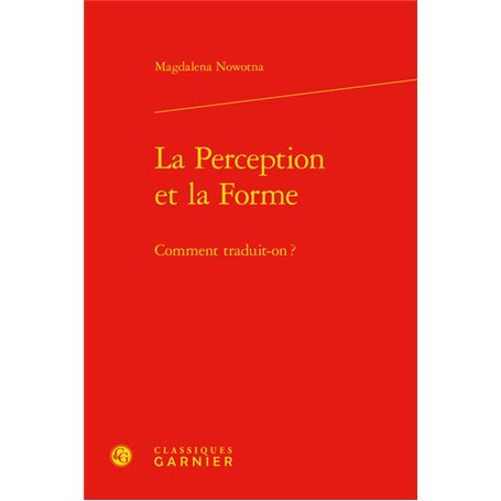 La Perception et la Forme