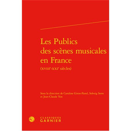 Les Publics des scènes musicales en France
