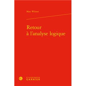 Retour à l'analyse logique