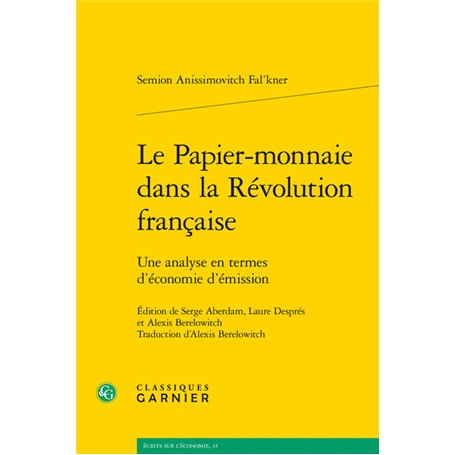 Le Papier-monnaie dans la Révolution française