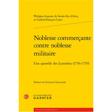 Noblesse commerçante contre noblesse militaire