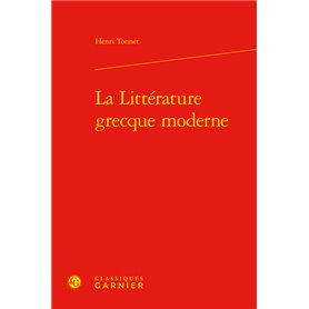 La Littérature grecque moderne