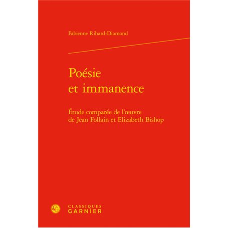 Poésie et immanence