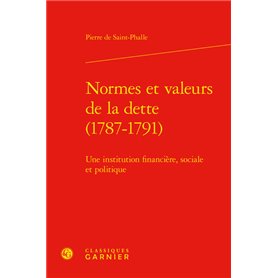 Normes et valeurs de la dette (1787-1791)