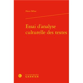 Essai d'analyse culturelle des textes