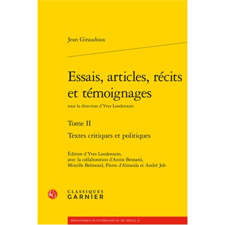 Essais, articles, récits et témoignages