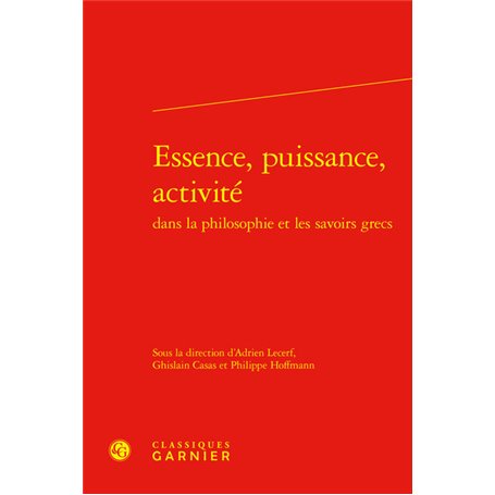 Essence, puissance, activité