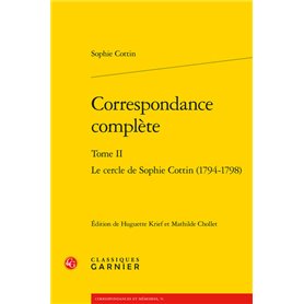 Correspondance complète