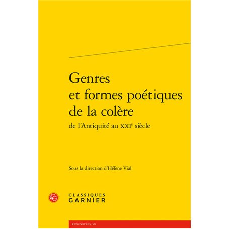 Genres et formes poétiques de la colère