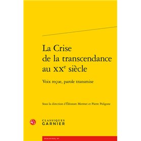 La Crise de la transcendance au XXe siècle