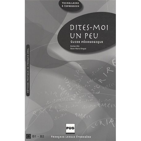 DITES MOI UN PEU - GUIDE PEDAGOGIQUE NOUVELLE COUVERTURE