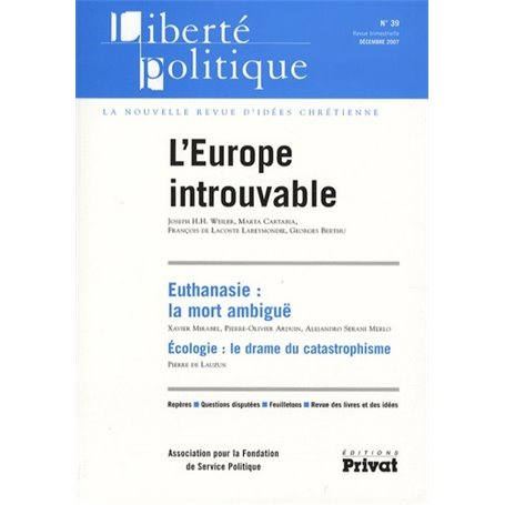 LIBERTE POLITIQUE N39 12-2007