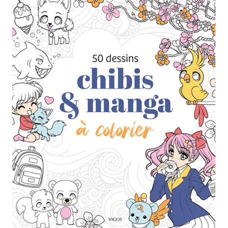 50 dessins chibis & manga à colorier