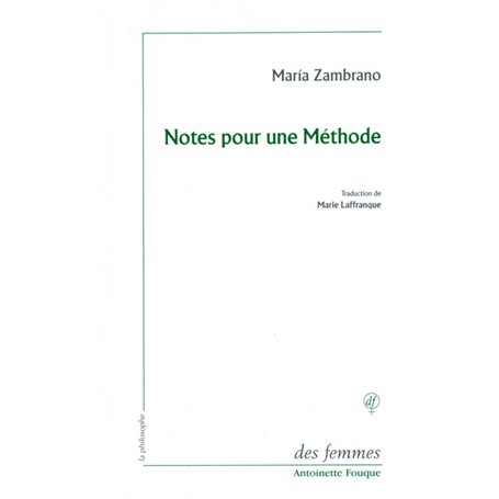 Notes pour une méthode