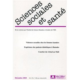 Revue Sciences Sociales et Santé - Vol. 28 N°4 Décembre 2010