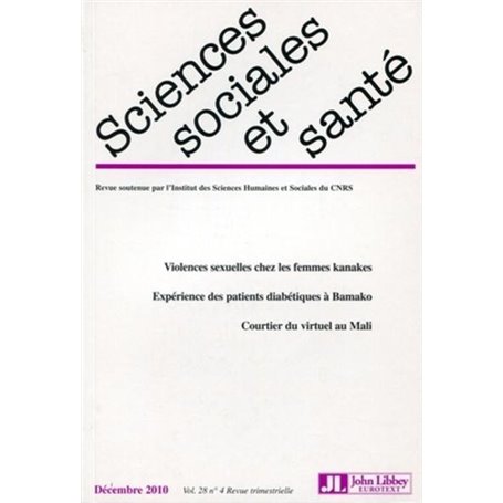 Revue Sciences Sociales et Santé - Vol. 28 N°4 Décembre 2010