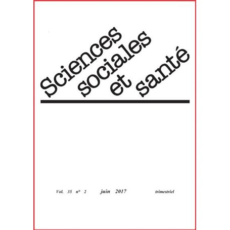 Revue sciences sociales et santé - Volume 35 n°2 - Juin 2017