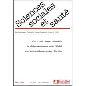 Revue Sciences Sociales et Santé. Vol 36 - N°1 - Mars 2018