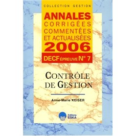 ANNALES 2006 DECF N 7 CONTROLE DE GESTIO