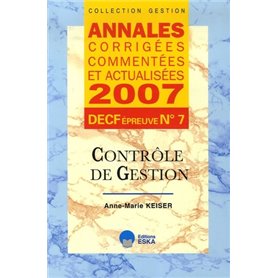 ANNALES 2007 DECF N 7 CONTROLE DE GESTIO