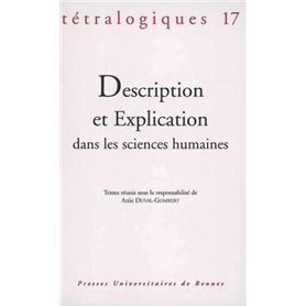 DESCRIPTION ET EXPLICATION DANS LES SCIENCES HUMAINES