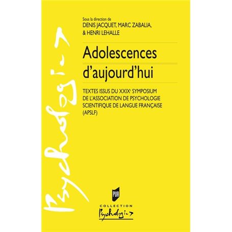 ADOLESCENCES AUJOURD HUI