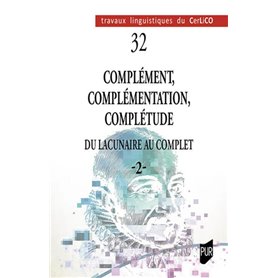 Complément, complémentation, complétude 2