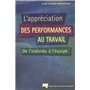 APPRECIATION DES PERFORMANCES AU TRAVAIL. DE L INDIVIDU...