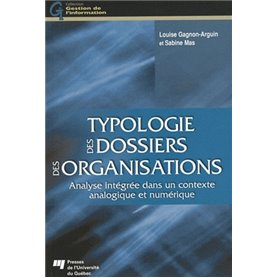 TYPOLOGIE DES DOSSIERS DES ORGANISATIONS