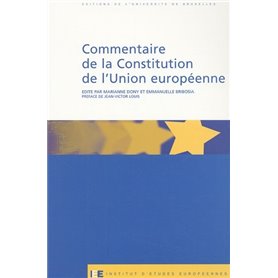 COMMENTAIRE DE LA CONSTITUTION DE L UNION  EUROPEENNE