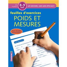 POIDS ET MESURES 8-9 ANS CE2 - FEUILLES D'EXERCICES