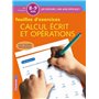 CALCUL ECRIT ET OPERATIONS FEUILLES D'EXERCICES