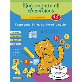 BLOC DE JEUX ET EXERCICES - J'APPRENDS A LIRE, ECRIRE (6-7A)