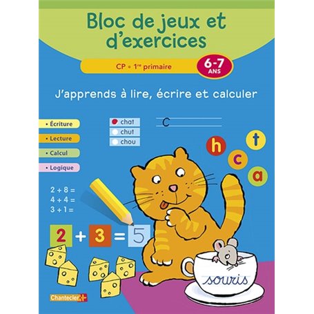 BLOC DE JEUX ET EXERCICES - J'APPRENDS A LIRE, ECRIRE (6-7A)