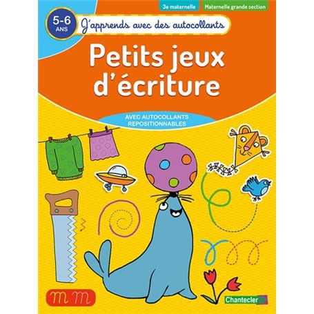 Petits jeux d'écriture (5-6 a.) - (J'apprends avec des autocollants)