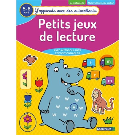 Petits jeux de lecture (5-6 a.) - (J'apprends avec des autocollants)