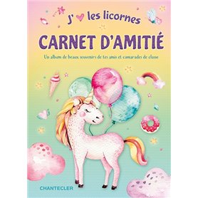 Carnet d'amitié - J'aime les licornes